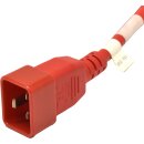 Yung Netzkabel C19 C20 Power Kabel -ROT 3m 16A 250V Verlängerung RPC20C19RD10