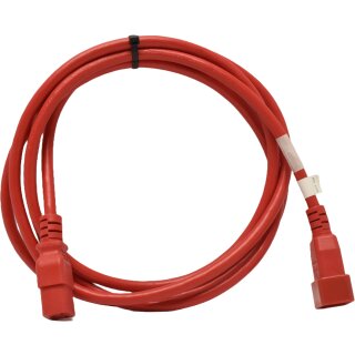 2xYung Netzkabel C19 C20 Power Kabel -ROT 3m 16A 250V Verlängerung RPC20C19RD10
