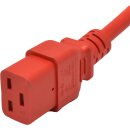 2xYung Netzkabel C19 C20 Power Kabel -ROT 3m 16A 250V Verlängerung RPC20C19RD10