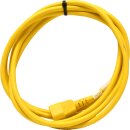 2 x Yung Netzkabel C14 Power Kabel -GELB 3m 10A 250V...