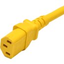 2 x Yung Netzkabel C14 Power Kabel -GELB 3m 10A 250V Verlängerung RPC14C13YL10