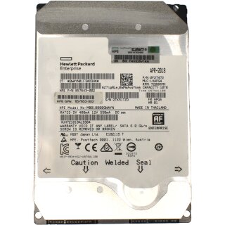 HGST 10TB 3.5" SATA 6G 7.2K HDD Festplatte HUH721010ALE604 PN 0F27472 HPE P/N 857643-002