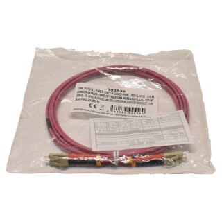 Corning OM4 Duplex FIBER Patch Cord Pink LSZH LC/LC - 2m 392526 NEU