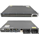 Cisco Catalyst WS-C3560X-48P-L 48-Port PoE Gigabit Ethernet Switch + Modul C3KX-NM-10G + 2x mini GBIC