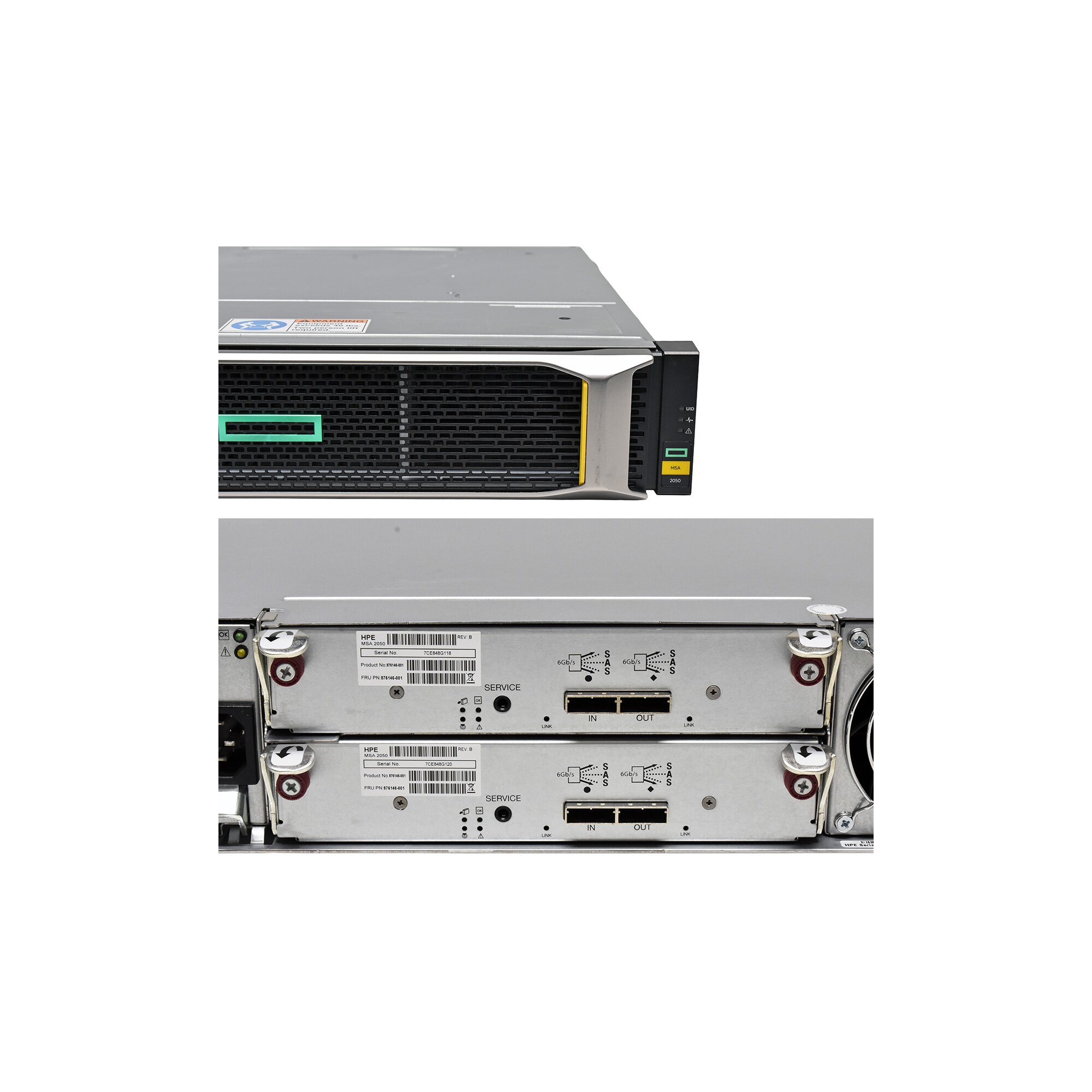 HP MSA 2050 SFF Enclosure 2x 6G x2 Controller 876146-001 24x SFF 2.5 ...