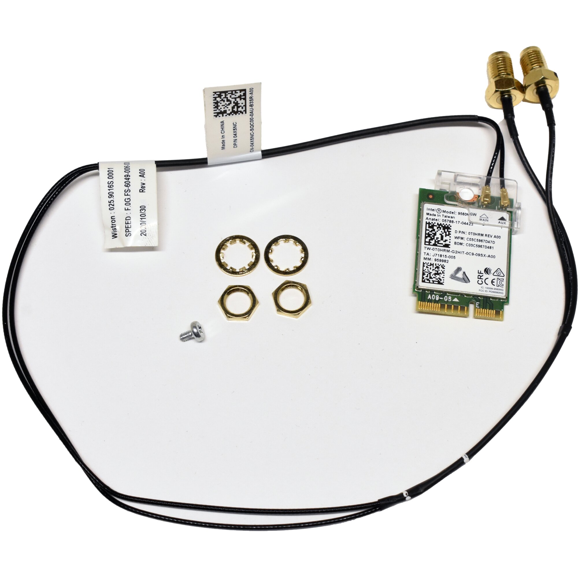 Dell Intel 9560NGW 0T0HRM Dual Band W-Lan Adapter + Accesories for Dell ...