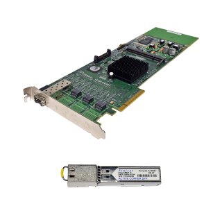 Fluke SNIDELY-3001 REV 005 PCIe x8 Single-Port SFP Gigabit Ethernet Network Card + Mini GBIC