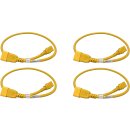 4x Panduit Netzkabel C20 C13 Power Kabel Gelb 0,9m 16A 250V Verlängerung NPCC17X-1