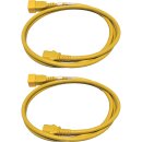 2x Panduit Netzkabel C20 C13 Power Kabel Gelb 1,8m 16A...