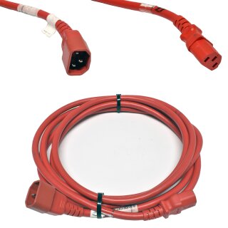 Panduit Netzkabel C14 C13 Power Kabel rot 3m 10A 250V Verlängerung PC14C13RD10-Q