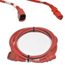 Panduit Netzkabel C14 C13 Power Kabel rot 3m 10A 250V Verlängerung PC14C13RD10-Q