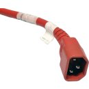 4x Panduit Netzkabel C14 C13 Power Kabel rot 3m 10A 250V Verlängerung PC14C13RD10-Q