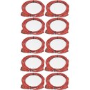 10x Panduit Netzkabel C14 C13 Power Kabel rot 3m 10A 250V...