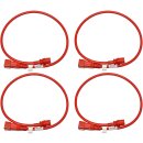 4x Panduit Netzkabel C20 C13 Power Kabel Rot 0,9m 16A 250V Verlängerung NPCC02X