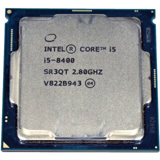 Intel Core Processor i5-8400 6-Core 2.80 GHz 9MB Cache FCLGA1151 SR3QT