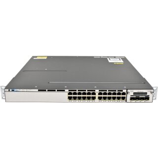 Cisco WS-C3750X-24T-E 24-Port RJ-45 GE Switch + 4-Port Modul C3KX-NM-10G
