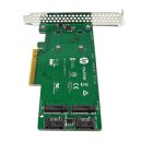 HP Dual M.2 2280 SATA PCIe x8 Riser Card/Adapter für ProLiant G 9/10 759505-001 +Kabel 798565-001