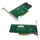 HP Dual M.2 2280 SATA PCIe x8 Riser Card/Adapter für ProLiant G 9/10 759505-001 +Kabel 798565-001