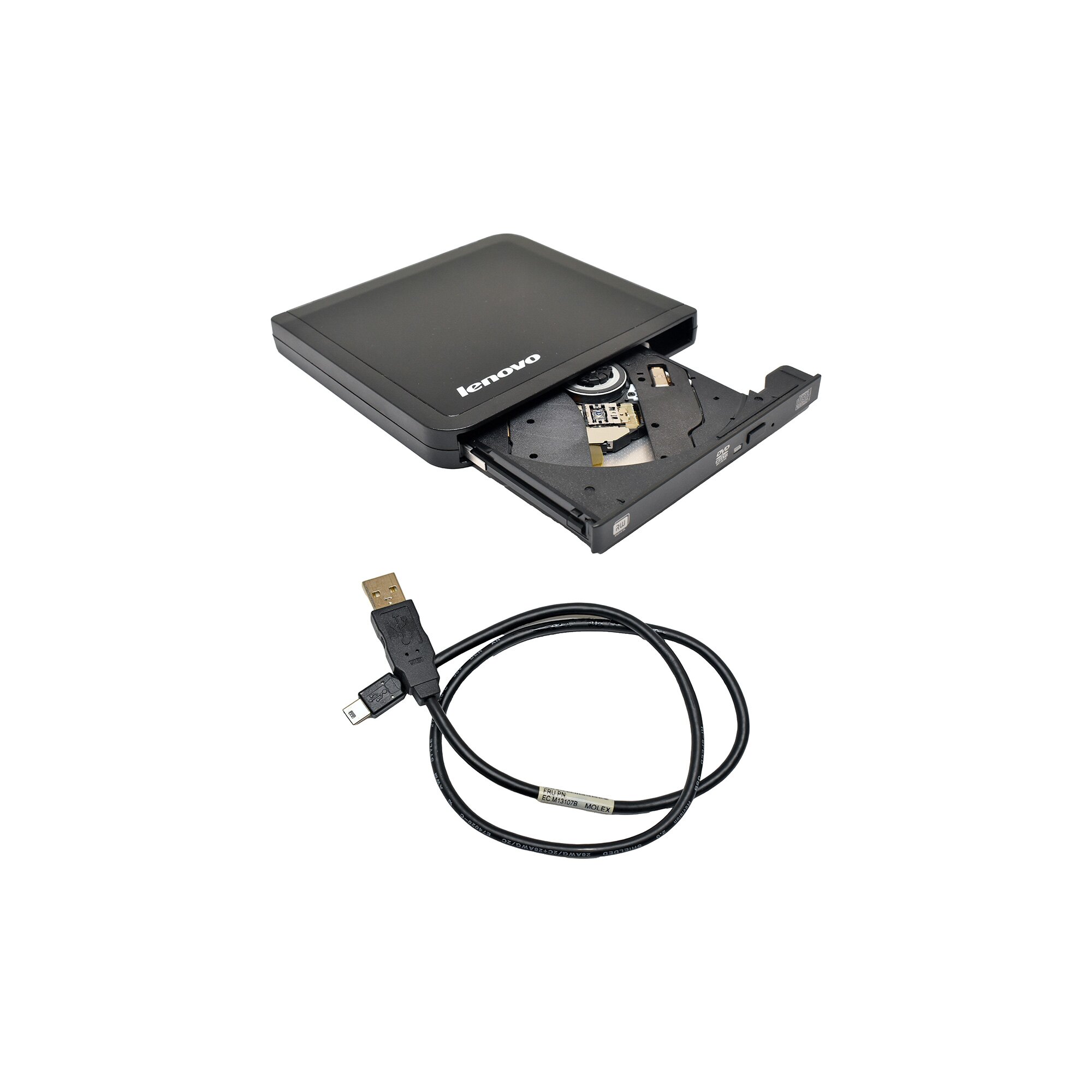 Lenovo Slim USB Portable DVD+/- Burner 03X6120 + USB Cable - Piospartslap