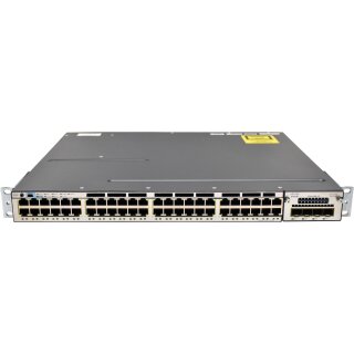 Cisco Catalyst WS-C3750X-48T-S 48-Port RJ-45 GE Switch +Network Module C3KX-NM-1G 1x FAN