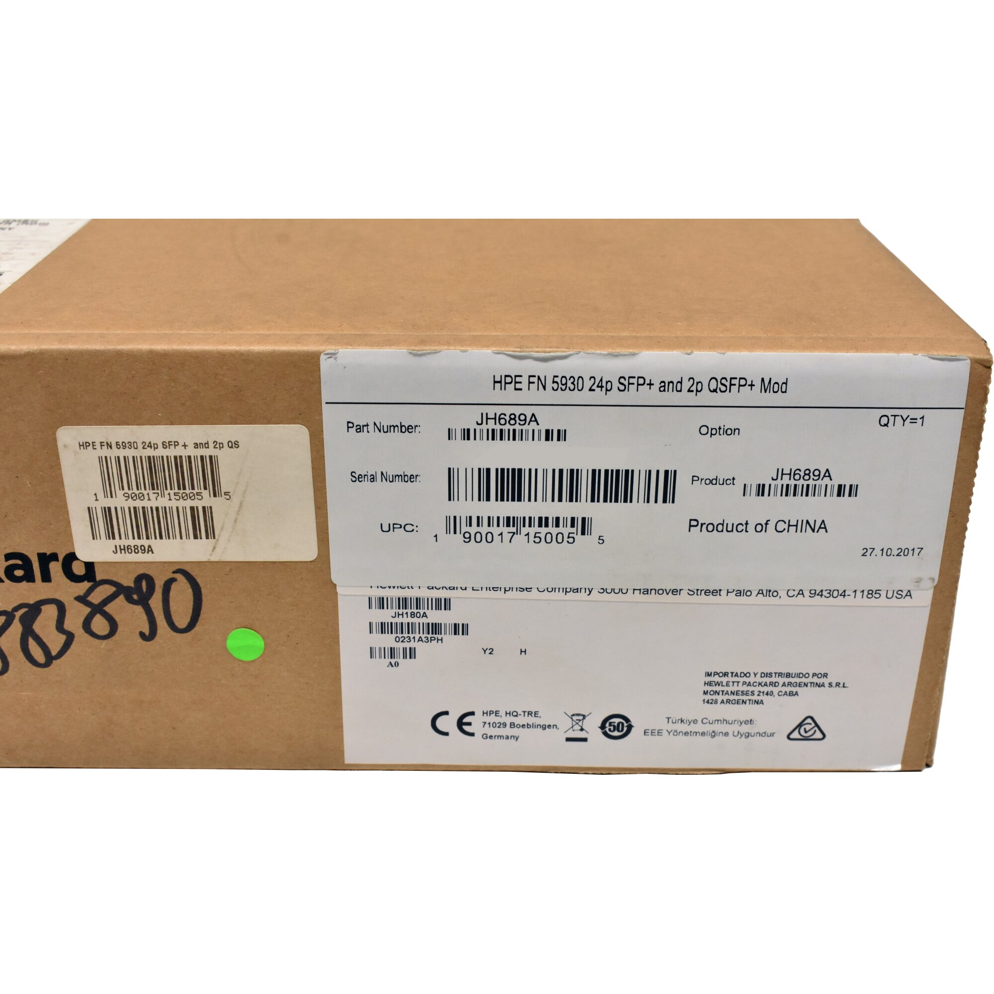 HP JH689A 24-Port 10G SFP+ 2x 40G QSFP Module for FlexNetwork 5930/5940 ...
