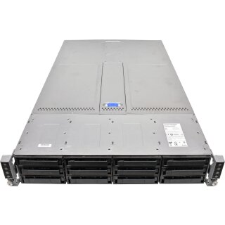 Intel R2208WFTZS H2000 2U 4 Node Server Chassis 2x PSU 12x Caddy