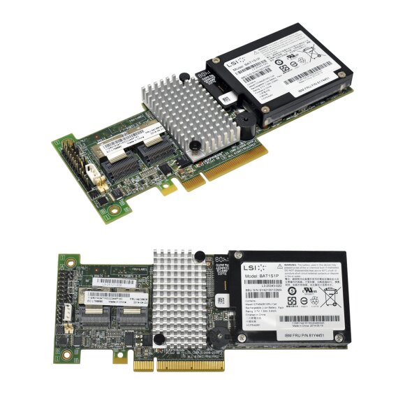 IBM ServeRAID M5014 8-Port 6 Gb/s PCIe x8 RAID Controller +
