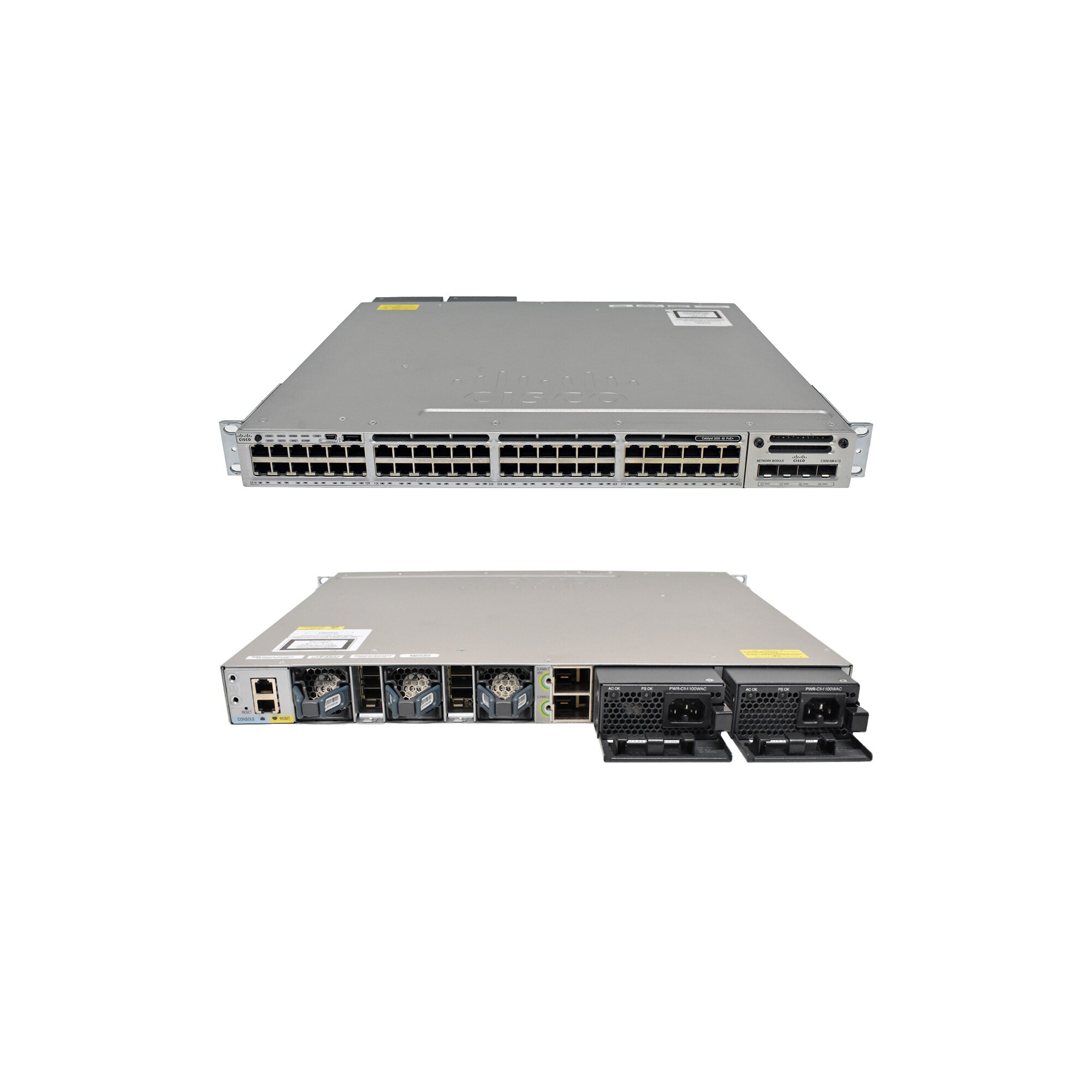 Cisco Catalyst WS-C3850-48F-L V04 48-Port PoE+ C3850-NM-4-1G Module ...