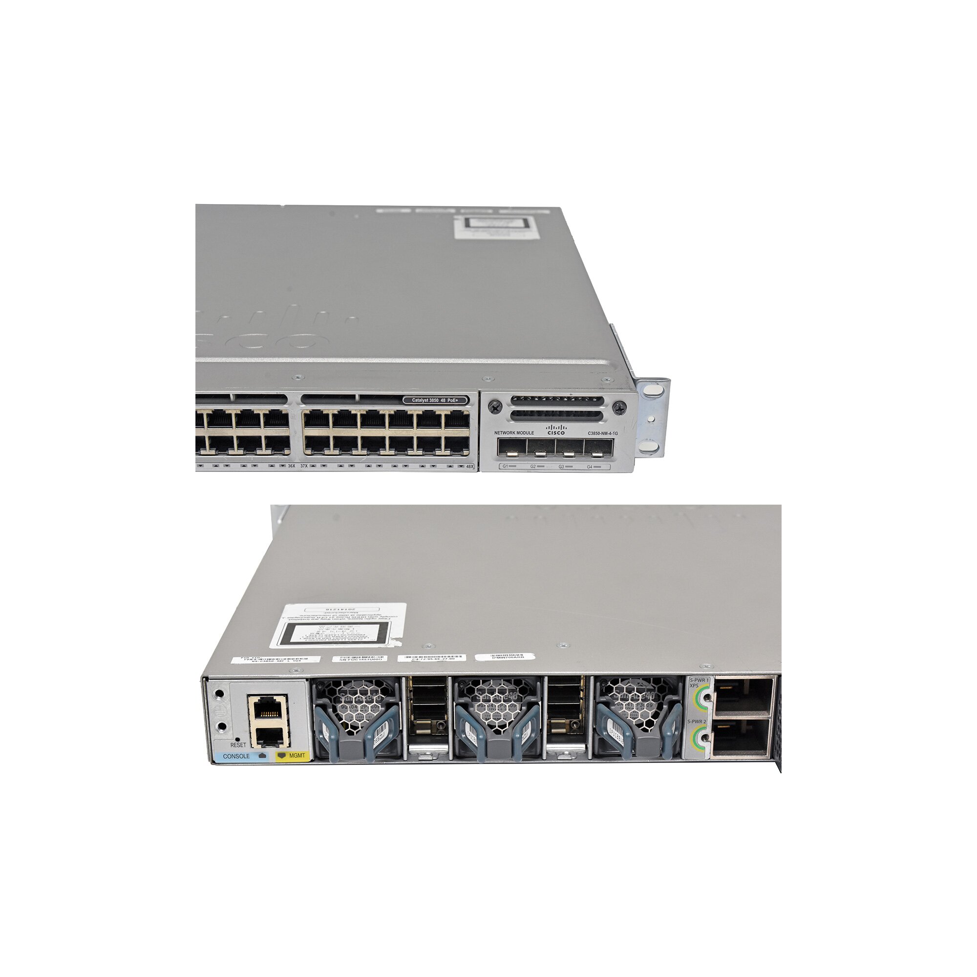 Cisco Catalyst WS-C3850-48F-L V04 48-Port PoE+ C3850-NM-4-1G Module ...