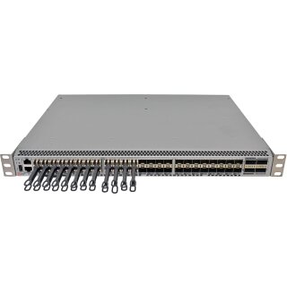 Brocade G620 NA-620-24-32G-F 80-1009305-02 48-Port 32G SFP+ FC Switch 4x 128G Q-Port 24 act Ports 24x 16G Mini GBICs