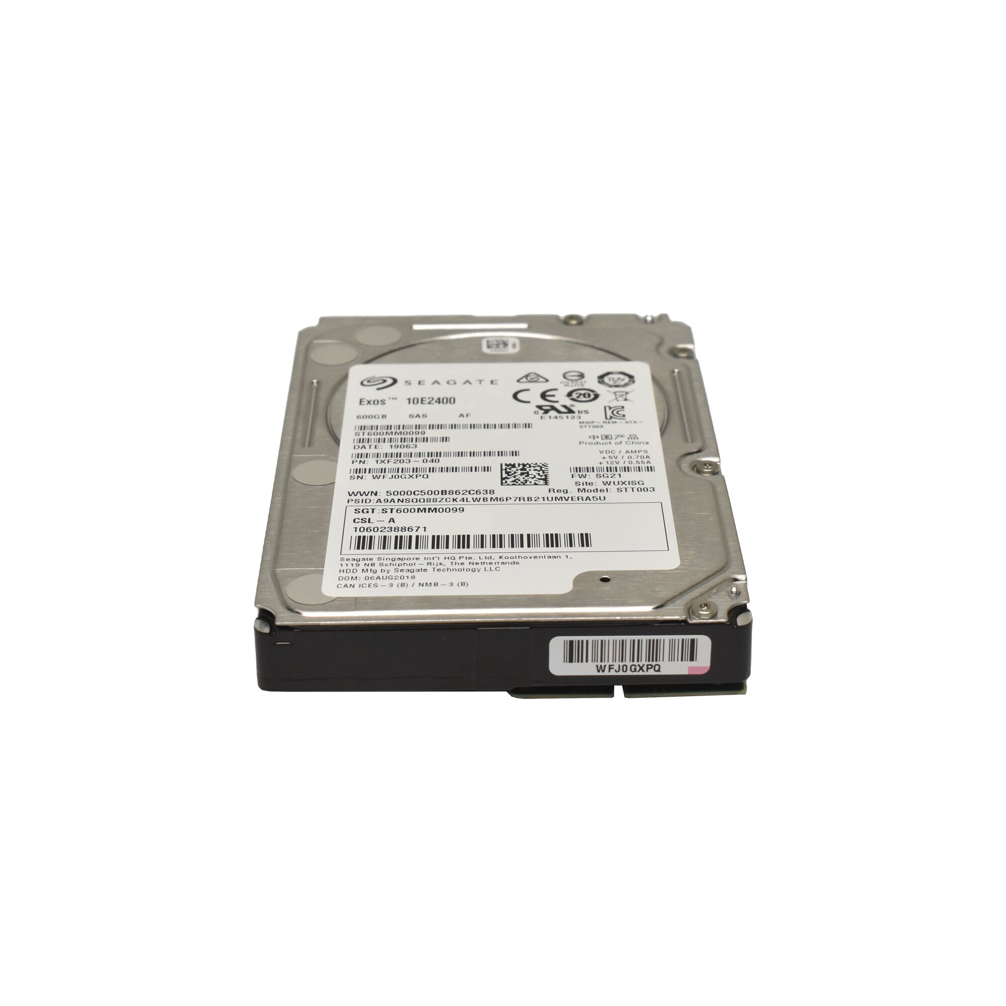 Seagate 600GB 2.5" 10K SAS HDD Festplatte ST600MM0099 1XF203-040