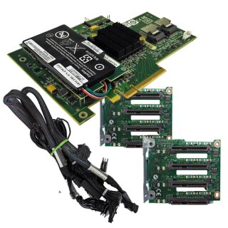LSI IBM MR SAS 8708E 3Gb PCIe RAID Controller 43W4297 + BBU + Kabel + Backplanes