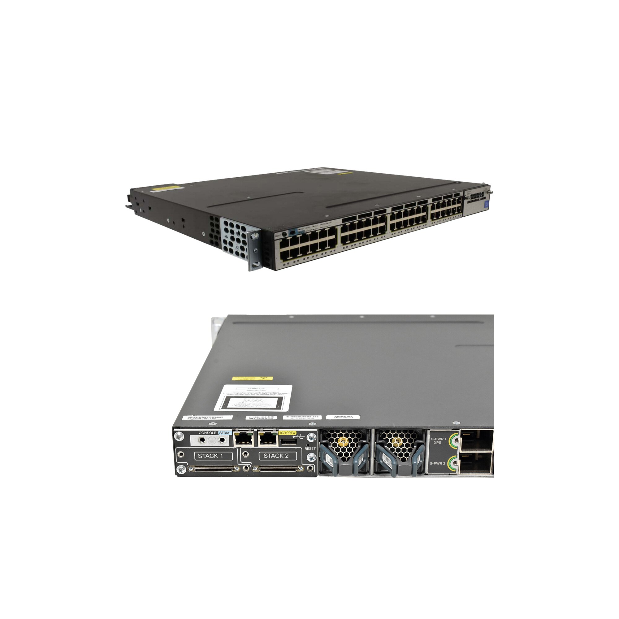 Cisco WS C3750X 48P E 48Port Gigabit Ethernet PoE+ Switch w/C3KX NM 10G Module 46655497017