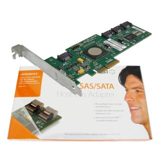 LSI SAS3041E-R 3 Gb/s PCI Express x4 SAS/SATA RAID Controller Neu OVP