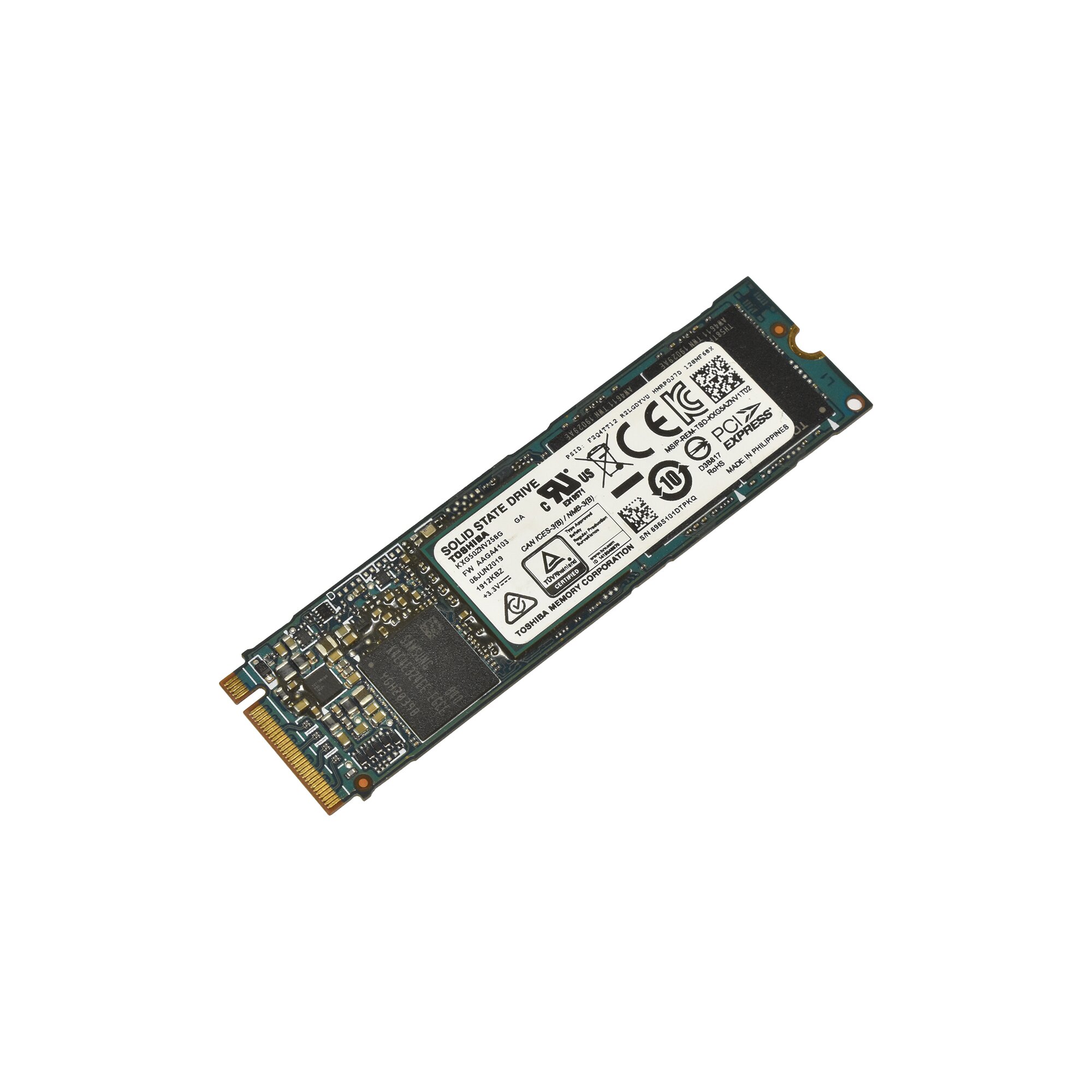 Toshiba KXG50ZNV256G SSD 256GB 2280 PCIe x4 NVMe