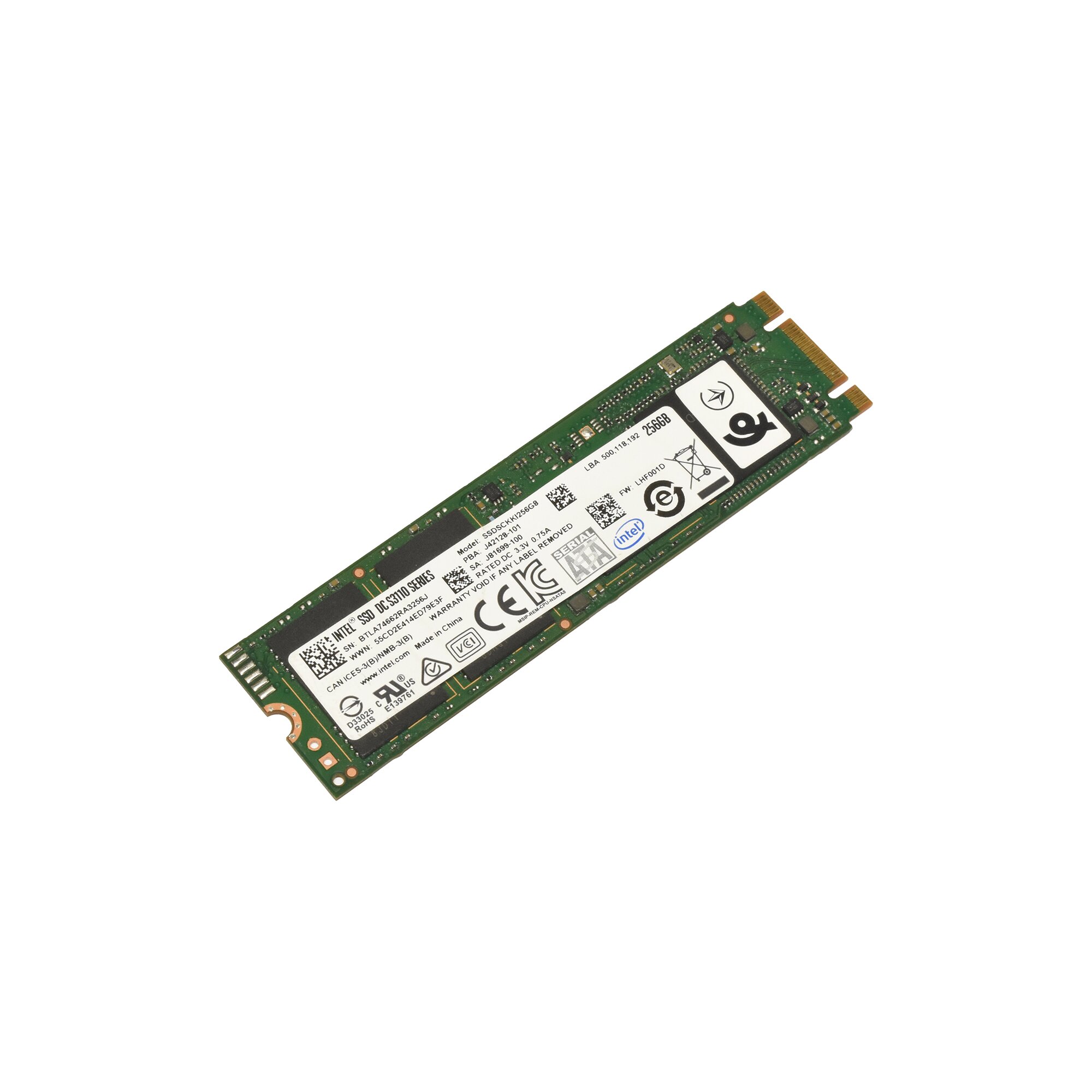 SSD Intel 256GB SATA M.2 2280 Usato/rigenerato - Per Carichi Di Lettura Intensivi