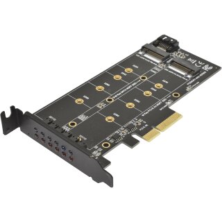 ITHOO PCENGFF-N05 10 Gbps PCIe x4 to M.2 Key M+B Expansion Card LP
