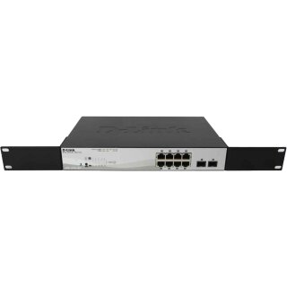 D-Link DGS-1210-10MP 8-Port PoE RJ-45 GE Switch 2x SFP Front panel damaged