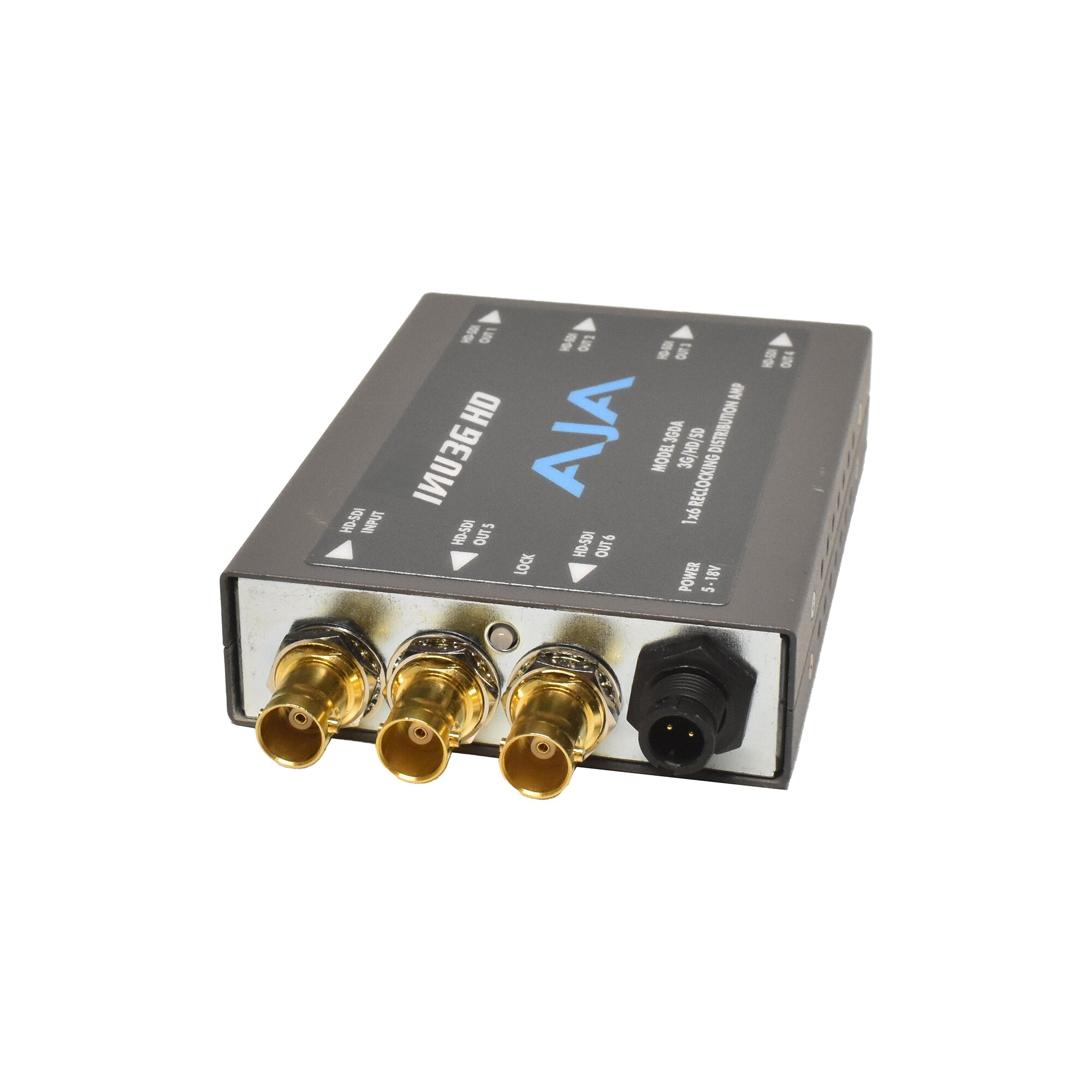 AJA 3GDA 1x6 3G/HD/SD Reclocking Distribution Amplifier Video System ...