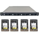 QNAP TS-469U-RP 4-Bay NAS Server Intel Atom Dual-Core 2.13 GHz 1 GB DDR3 RAM 4x 4TB 3.5 HDD