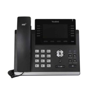 Téléphone IP Yealink T46G - Écran Couleur 4 Pouces, 6 Lignes VoIP, Conférence Vidéo - Pour Bureau Professionnel
