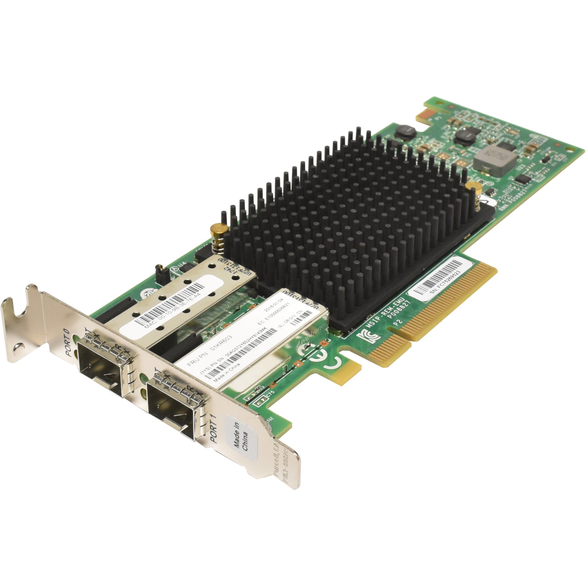 Lenovo Emulex LPE-12002 VFA5.2 Dual-Port SFP+ 10Gb PCIe x8 Controller ...