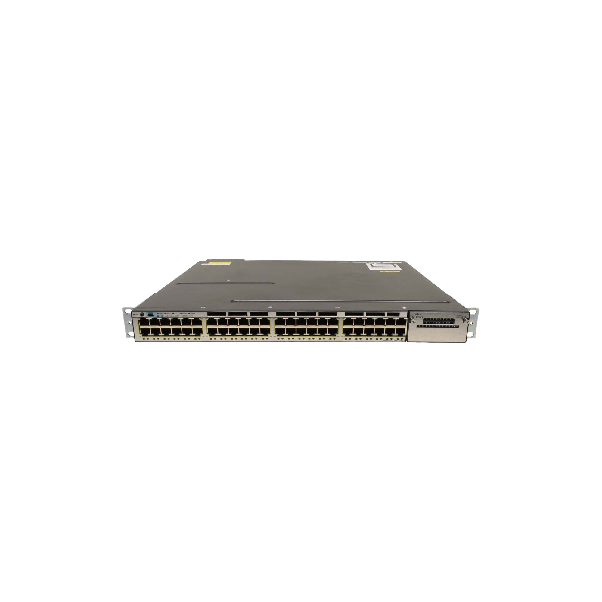 Cisco Catalyst WS C3750X 48P E with C3KX NM 1G Poe Gigabit Switch DUAL POWER Cisco Catalyst WS C3750X 48P E with C3KX NM 1G Poe Gigabit Switch DUAL POWER