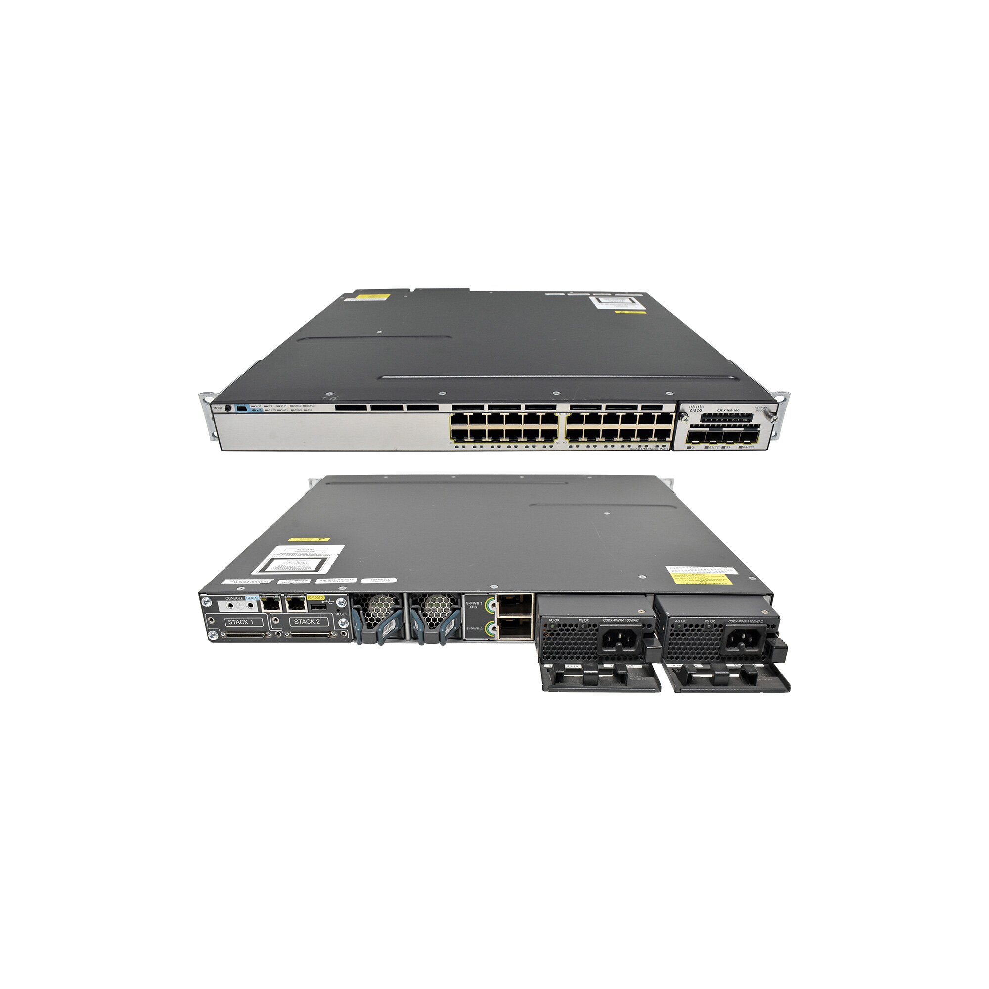 Cisco Catalyst WS-C3750X-24P-S 24-Port Stackable PoE GE Switch +Network ...