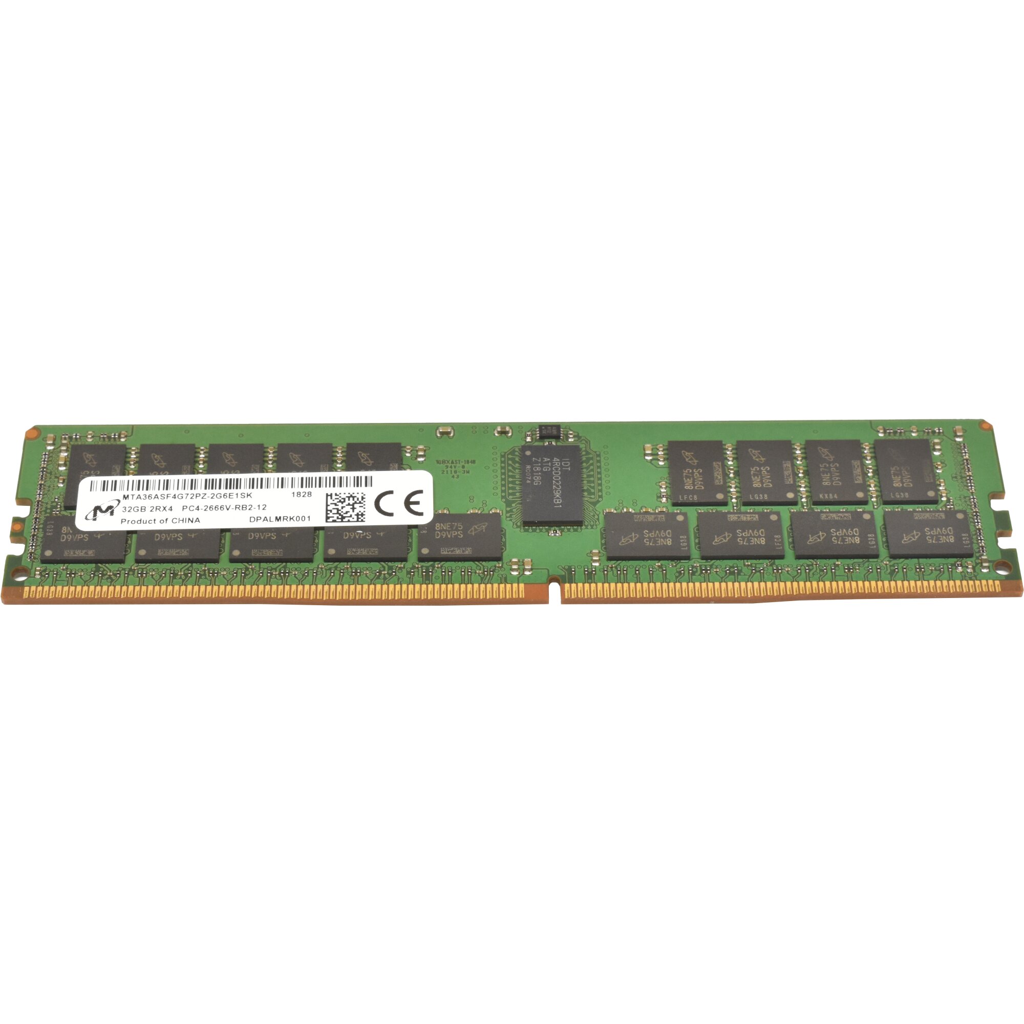 256 GB Micron 8x 32GB 2Rx4 PC4-2666V-RB2-12 Server RAM ECC DDR4 ...