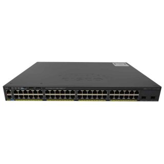 Cisco WS-C2960X-48FPD-L 48-Port PoE+ RJ-45 GE Switch 2x 10G SFP+ Rack Ears