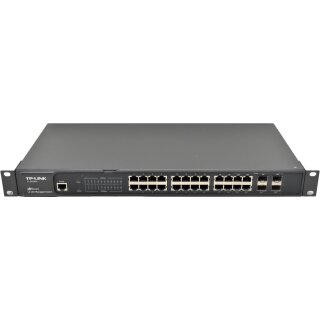 TP-Link TL-SG3424 JetStream 24-Port RJ-45 GE L2 Managed Switch 4x 1G SFP Rack Ears Housing damaged