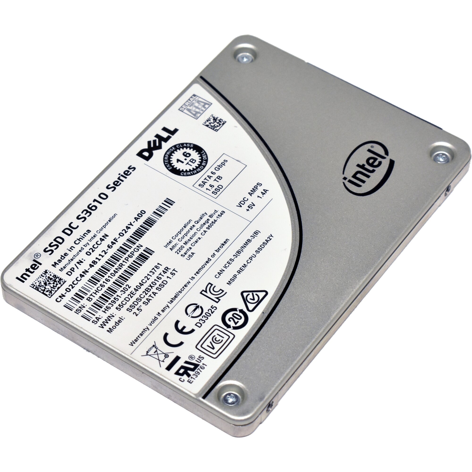 1.6TB Intel S3610 Series SSD - 2.5