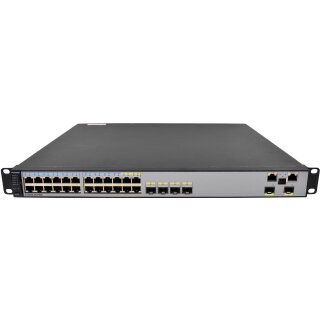 Huawei AC6605-26-PWR-64AP 24-Port PoE RJ-45 GE WLAN Access Controller 4x SFP 2x 10G SFP+ 2x PSU Rack Ears
