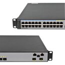 Huawei AC6605-26-PWR-64AP 24-Port PoE RJ-45 GE WLAN Access Controller 4x SFP 2x 10G SFP+ 2x PSU Rack Ears